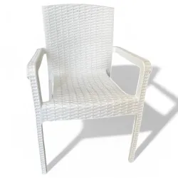 Καρέκλα Rattan Πολυπροπυλενίου 4,5kg Λευκό 59x56x88cm