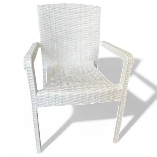 Καρέκλα Rattan Πολυπροπυλενίου 4,5kg Λευκό 59x56x88cm