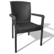 Καρέκλα Rattan Πολυπροπυλενίου 4,5kg Μαύρο 59x56x88cm