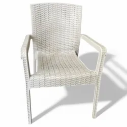 Καρέκλα Rattan Πολυπροπυλενίου 4,5kg Μπεζ 59x56x88cm	