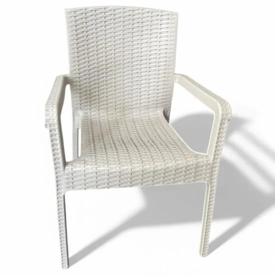 Καρέκλα Rattan Πολυπροπυλενίου 4,5kg Μπεζ 59x56x88cm	