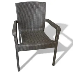 Καρέκλα Rattan Πολυπροπυλενίου 4,5kg Καφέ  59x56x88cm