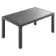 Τραπέζι Rattan 90x150x75 Γκρί 
