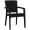 Καρέκλα Rattan Πολυπροπυλενίου μαυρο 59x56x88cm