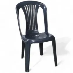 Καρέκλα Πλαστική Χωρίς Μπράτσα Μπλε 42x50x86