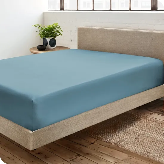 Σεντόνι Διπλο Μεμονωμένο Με Λάστιχο 220Χ240Χ25cm-Γαλάζιο