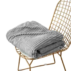 Κουβέρτα Υπέρδιπλη 220×240 Βελουτέ Γκρί Ανοιχτό