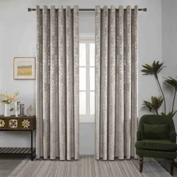 Κουρτίνα με μεταλλικά Κρίκους 275x260 Μόκα