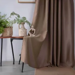 Σατέν Κουρτίνα Σε Καφέ  280x270
