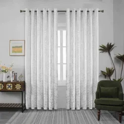 Κουρτίνα με μεταλλικά Κρίκους 275x260 Λευκή