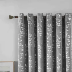 Κουρτίνα με μεταλλικά Κρίκους 275x260 Γκρί