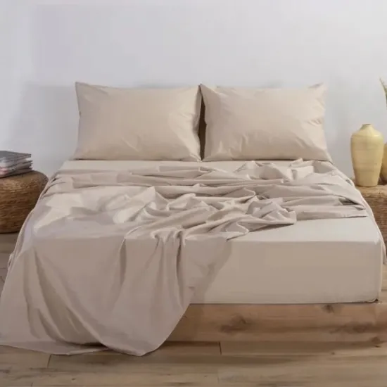 Πανωσέντονο Βαμβακερό Υπέρδιπλο 220x240 Μπεζ