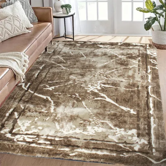 Χαλιά Ανάγλυφα Super Soft Μπέζ- Μόκα 240X300