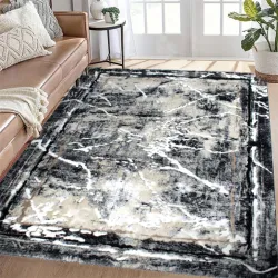 Χαλιά Ανάγλυφα Super Soft Γκρί- Μπέζ 160Χ200