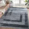 Χαλιά Ανάγλυφα Super Soft Γκρί- Μάυρο 240X300