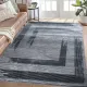 Χαλιά Ανάγλυφα Super Soft Γκρί- Μάυρο 240X300