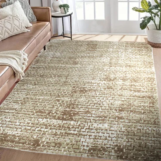 Χαλιά Ανάγλυφα Super Soft -Μπεζ-210Χ270