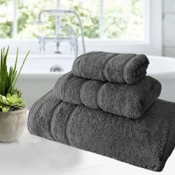 Σετ Πετσέτες 3 τμχ 600gr/τμ Cosy Γκρί Σκούρο