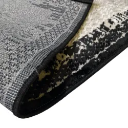 Χάλια ανάγλυφα Τσοκμέ 160Χ210 Γκρί μαύρο Spitibazaar