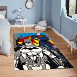 Spitibazaar Χαλάκι Παιδικό-Superman-Batman 0,80Χ1,50