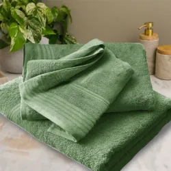 Σετ Πετσέτες 3τμχ 100% Βαμβακερές  510gr τμ Cosy Χακί