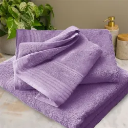 Σετ Πετσέτες 3τμχ 100% Βαμβακερές 510gr τμ Cosy Λιλά