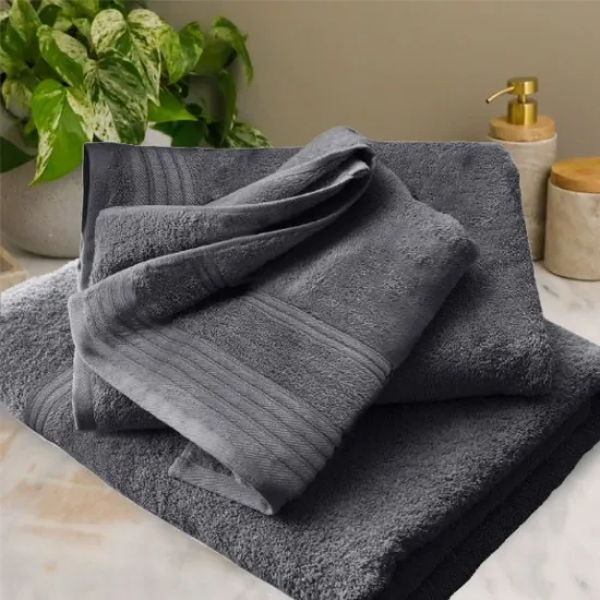 Σετ Πετσέτες 3τμχ 100% Βαμβακερές 510gr τμ Cosy Ανθρακί