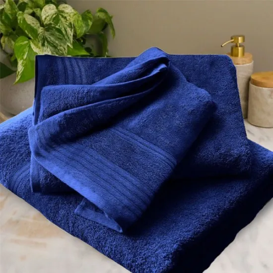 Σετ Πετσέτες 3τμχ 100% Βαμβακερές 510gr τμ Cosy Μπλε