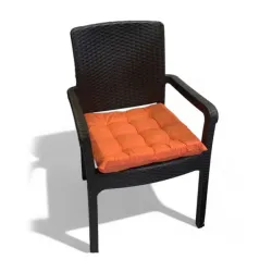 Μαξιλάρι Καρέκλας 100% μικροΐνες 40X40X5cm Μονόχρωμο Πορτοκαλί