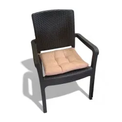Μαξιλάρι Καρέκλας Βαμβακερό 40X40X5cm Μονόχρωμο Σομόν