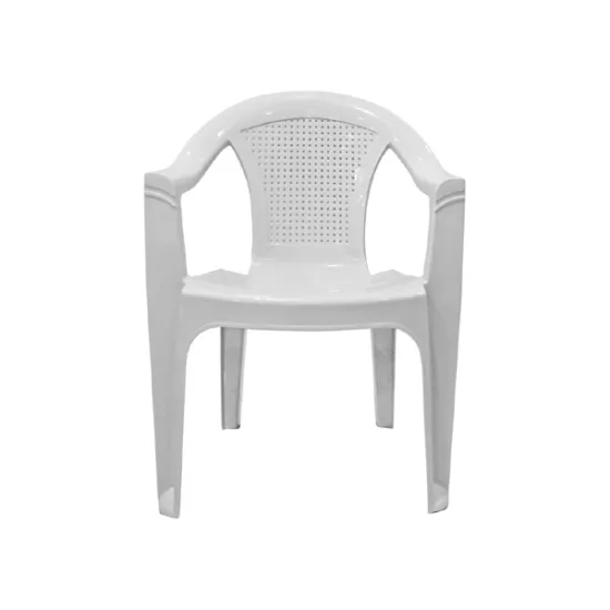 Καρέκλα πλαστική 58x58x80 με μπράτσα Λευκή