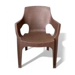 Καρέκλα Rattan Πολυπροπυλενίου Καφέ 59x56x88cm