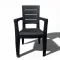 Καρέκλα Rattan Πολυπροπυλενίου Γκρι Σκούρο 57x62x89cm