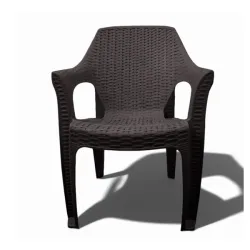 Καρέκλα Rattan Πολυπροπυλενίου Καφέ 63x65x84cm