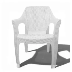 Καρέκλα Rattan Πολυπροπυλενίου Λευκό 63x65x84cm