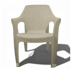 Καρέκλα Rattan Πολυπροπυλενίου Μπεζ 63x65x84cm