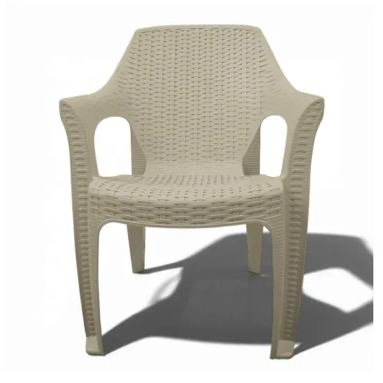 Καρέκλα Rattan Πολυπροπυλενίου Μπεζ 63x65x84cm