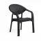 Καρέκλα Rattan Πολυπροπυλενίου Μαύρο 59x56x88cm