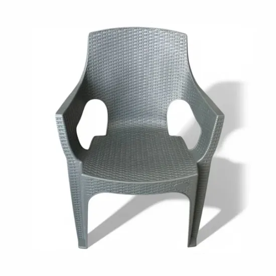 Καρέκλα Rattan Πολυπροπυλενίου Γκρι 59x56x88cm