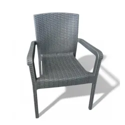 Καρέκλα Rattan Πολυπροπυλενίου 59x56x88 Γκρι