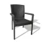 Καρέκλα Rattan Πολυπροπυλενίου 59x56x88 Μαύρο