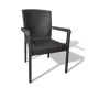 Καρέκλα Rattan Πολυπροπυλενίου 59x56x88 Μαύρο