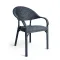 Καρέκλα Rattan Πολυπροπυλενίου 59x56x88 Γκρι