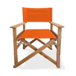 Καρέκλα Ξύλινη Σκηνοθέτη Πορτοκαλί 57x61x89cm