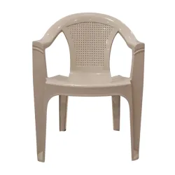 Καρέκλα Πλαστική 58x58x80 με Μπράτσα Μπεζ