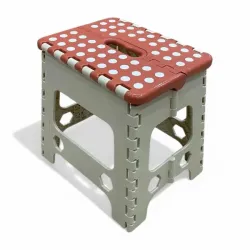 Σκαμπό Πλαστικό Πτυσσόμενο 27X21X21 100kg Αντοχής Κοραλί