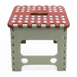 Σκαμπό Πλαστικό Πτυσσόμενο 27X21X21 100kg Αντοχής Κοραλί