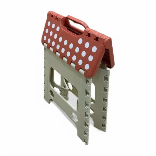 Σκαμπό Πλαστικό Πτυσσόμενο 27X21X21 100kg Αντοχής Κοραλί