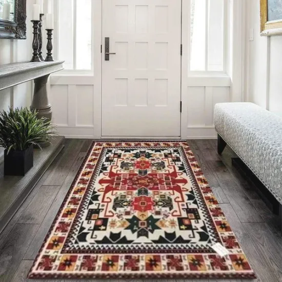 Καλοκαιρινό Πατάκι Κόκκινο Μοτίβο 50x120cm