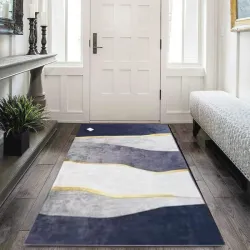 Καλοκαιρινό Πατάκι Μπλε-Χρυσό 60x90cm με Νερά